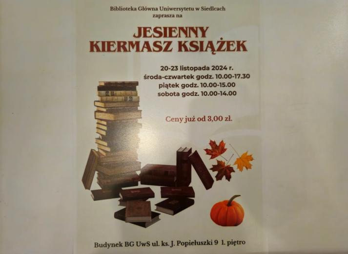 Jesienny Kiermasz Książek w Bibliotece Głównej Uniwersytetu w Siedlcach