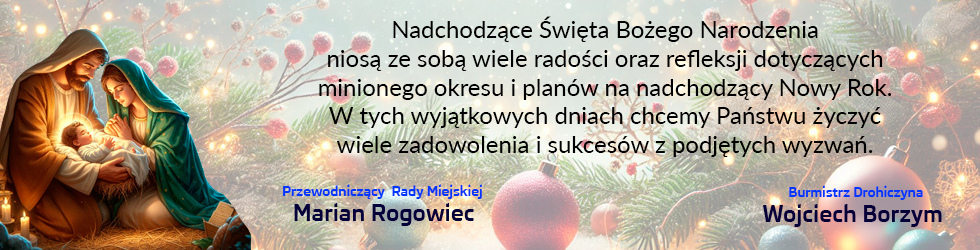 Życzenia bożonarodzeniowe Miasto Drohiczyn